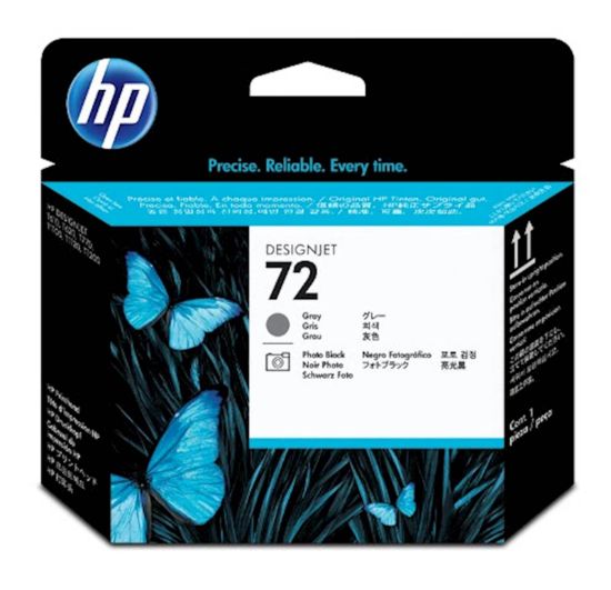 Slika GLAVA HP SIVA IN FOTO ČRNA 72 ZA DESIGNJET T1100/T610 ZA VEČ KOT 3 LITRE