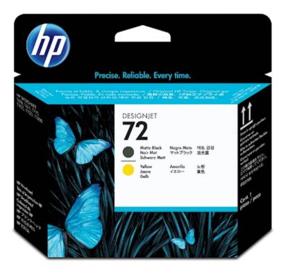 Slika GLAVA HP MATTE ČRNA IN RUMENA 72 ZA DESIGNJET T1100/T610 ZA VEČ KOT 3 LITRE