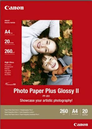 Slika Papir CANON PP-201 A4; A4 / high gloss / 265gsm / 20 listov