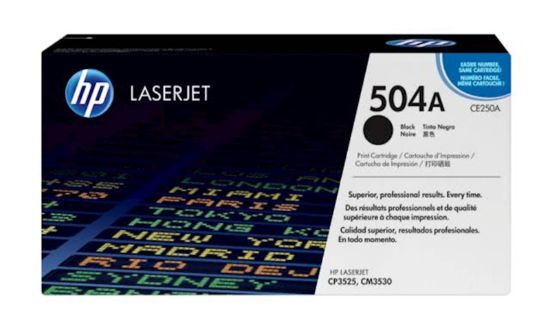 Slika TONER HP 504A ČRN ZA HP COLOR LASER CP3525/CM3530 ZA 5.000 STRANI