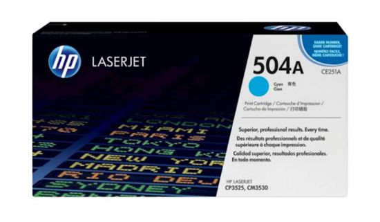 Slika TONER HP 504A CYAN ZA COLOR LASER CP3525/CM3530 ZA 7.000 STRANI