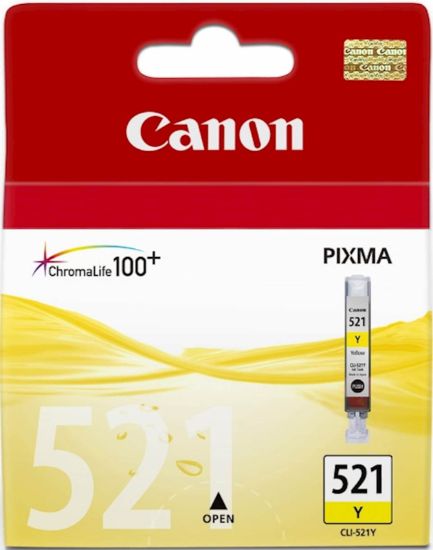 Slika ČRNILO CANON CLI-521 RUMENO ZA IP3600/4600/MP540/MP620 ZA 9ml