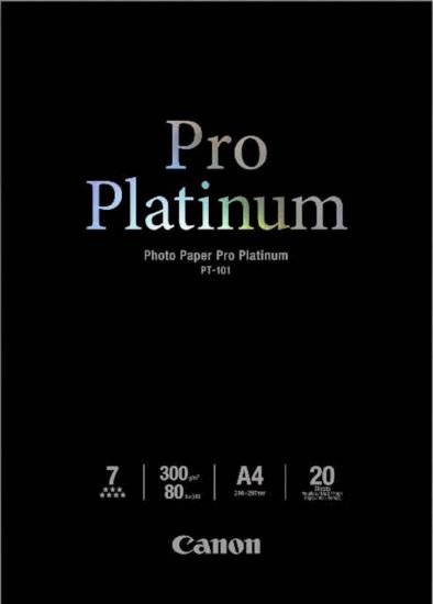 Slika Papir CANON PT-101 A4; A4 / gloss / 300gsm / 20 listov