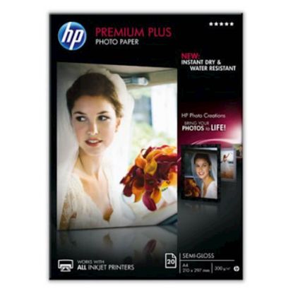 Slika PAPIR HP PREMIUM PLUS SEMI-GLOSS PHOTO A4,210 X 297mm, 20 LISTOV, 300g/m2