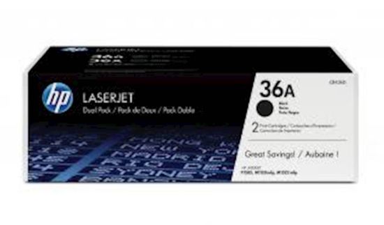 Slika TONER HP 36A ČRN DVOJNO PAKIRANJE ZA 2X 2.000 STRANI
