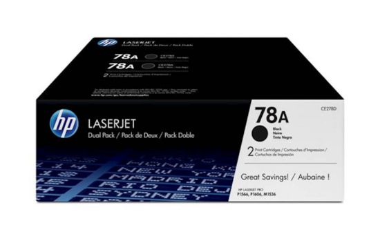 Slika TONER HP 78A ČRN DVOJNO PAKIRANJE ZA P1560 ZA 2X 2.100 STRANI