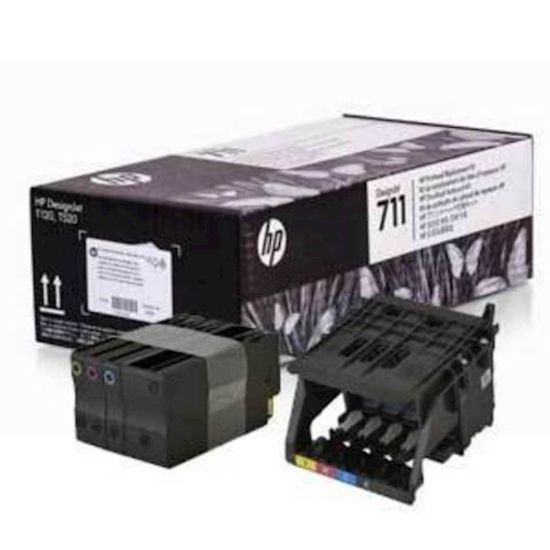 Slika GLAVA HP 711 ČRNA, CYAN, RUMENA, MAGENTA ZA T125/T130/T525/T530     *czuk