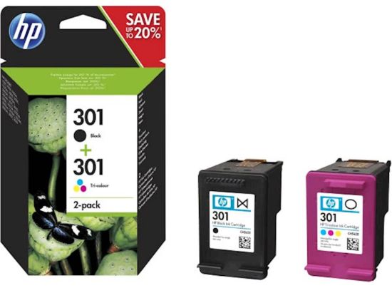 Slika KOMPLET ČRNIL HP 301 ČRNA + BARVNA ZA DESKJET 1050/2050/5050s