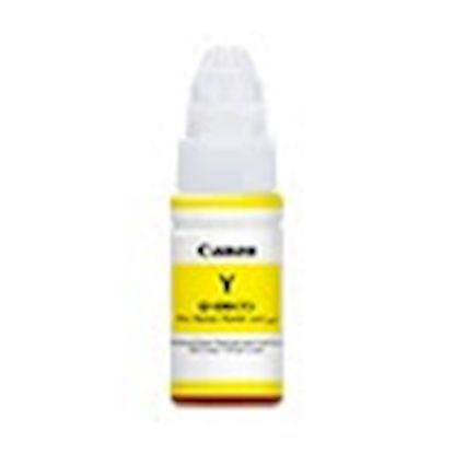 Slika ČRNILO CANON RUMENO STEKLENIČKA GI-490Y ZA G1400, G2400, G3400, G4400 70ML 7.000 STRANI
