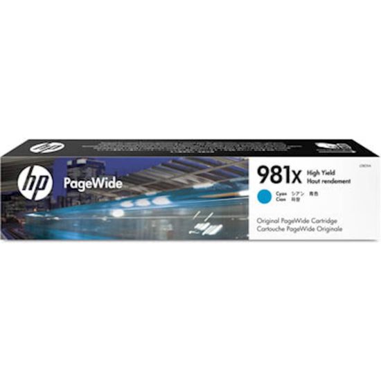 Slika ČRNILO HP CYAN 981X PAGEWIDE ZA COLOR 556 / MFP 586 ZA 10.000 STRANI