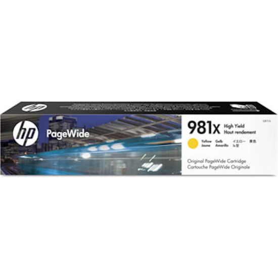 Slika ČRNILO HP RUMENO 981X PAGEWIDE ZA COLOR 556 / MFP 586 ZA 10.000 STRANI