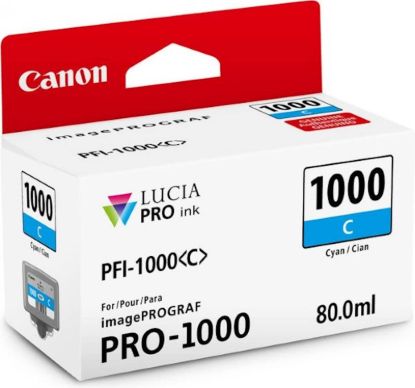 Slika ČRNILO CANON PFI-1000 CYAN ZA IMAGEPROGRAF PRO-1000, 80 ml