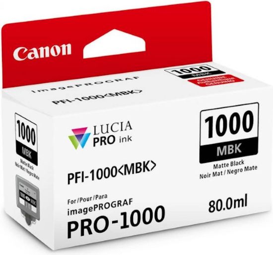 Slika ČRNILO CANON PFI-1000 MATTE BLACK ZA IMAGEPROGRAF PRO-1000, 80 ml