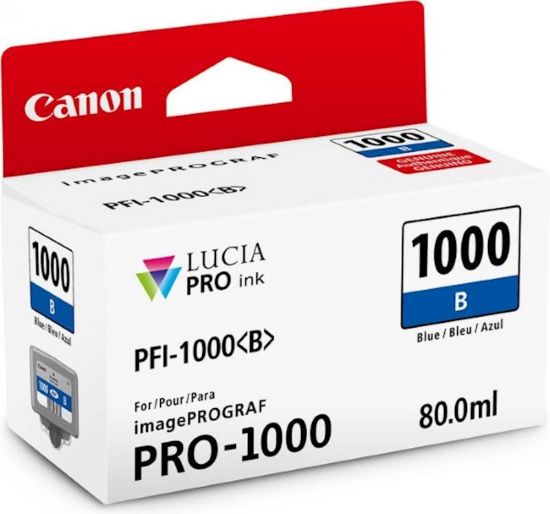 Slika ČRNILO CANON PFI-1000 BLUE  ZA IMAGEPROGRAF PRO-1000, 80 ml