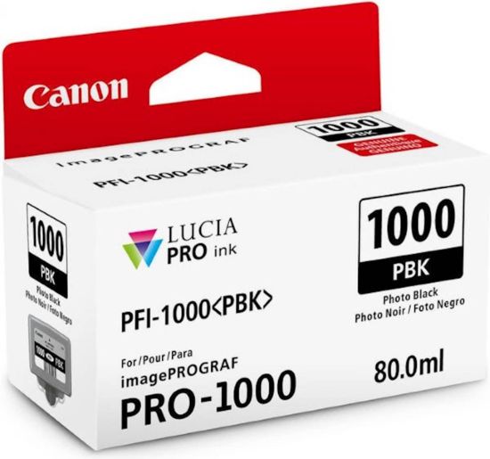 Slika ČRNILO CANON PFI-1000 PHOTO BLACK ZA IMAGEPROGRAF PRO-1000, 80 ml