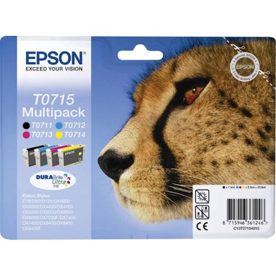 Slika ČRNILO EPSON KOMPLET ČRNO, CYAN, MAGENTA, RUMENA ZA STYLUS D78/DX4050/5050/6050