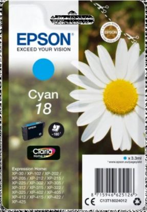 Slika ČRNILO EPSON CYAN 18 XP30/102/202/205/302/305/402/405