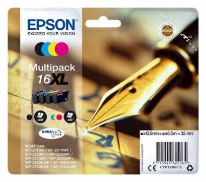 Slika ČRNILO EPSON KOMPLET 16XL ČRNO, CYAN, MAGENTA, RUMENA ZA WF-2520NF,2530WF,2540WF