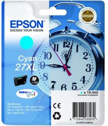 Slika ČRNILO EPSON CYAN 27XL ZA WF-3620DWF / WF-7110DTW / WF-7610DWF 10.4ml