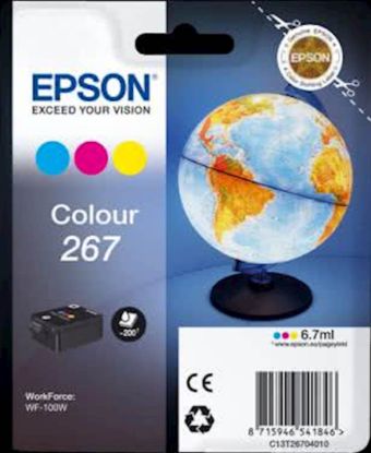 Slika ČRNILO EPSON BARVNO 267 ZA WF-100W ZA 200 STRANI 6,7ml
