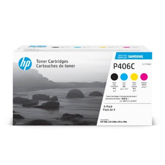 Slika KOMPLET TONERJEV HP CLT-P406C ZA CLX-3300 CYAN, MAGENTA, RUMEN ZA 1000 STRANI IN ČRN ZA 1.500