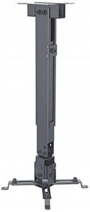 Slika Stropni, stenski nosilec za projektor MANHATTAN, 20kg, 43-65 cm, naklon ±15°, črne barve