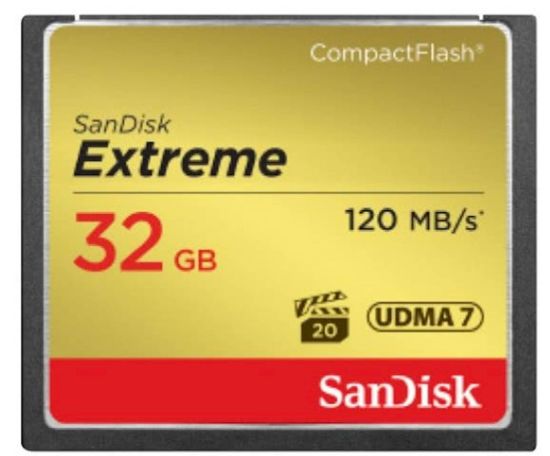Slika CF SANDISK 32GB EXTREME UDMA7, 120/85MB/s, VPG-20