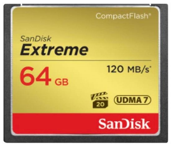 Slika CF SANDISK 64GB EXTREME UDMA7, 120/85MB/s, VPG-20
