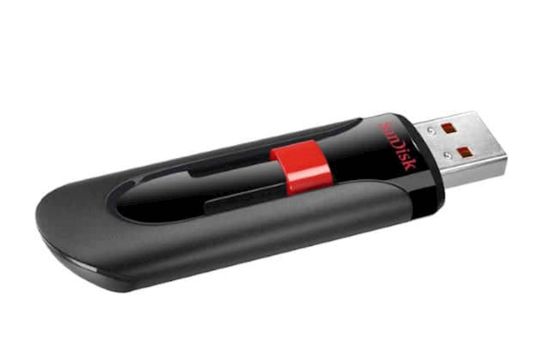 Slika USB DISK SANDISK 32GB CRUZER GLIDE, 2.0, črno-rdeč, drsni priključek