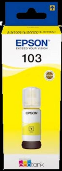 Slika ČRNILO EPSON RUMENO 103 STEKLENIČKA ZA L1xxx, L3xxx, L5xxx serije tiskalnikov