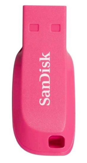 Slika USB DISK SANDISK 16GB CRUZER BLADE ROZA, 2.0, brez pokrovčka