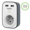 Slika BELKIN ZAŠČITA 1 vtičnica 2x 2.4A USB