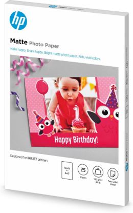 Slika PAPIR HP INK MATTE PHOTO 10x15cm 25 LISTOV 180g/m2