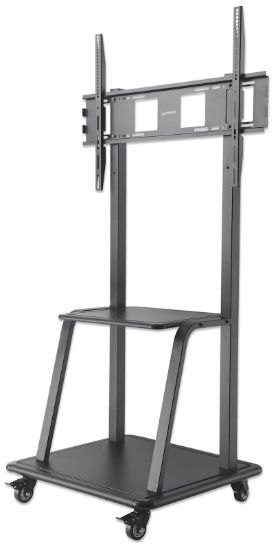 Slika Multimedijski voziček 37''-100'' MANHATTAN, 150kg, naklon 0°, črne barve