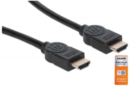 Slika HDMI kabel z Ethernetom 1,8 m črn MANHATTAN