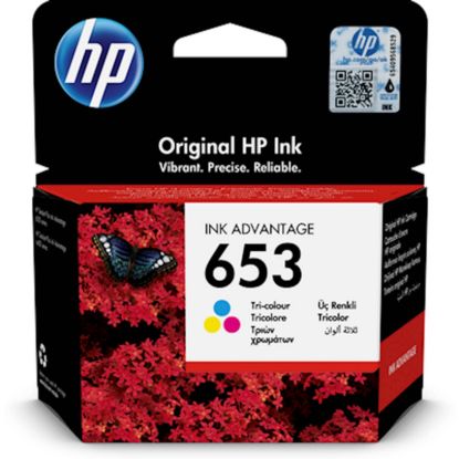 Slika ČRNILO HP BARVNO 653 ZA DJ PLUS 6000/6400/6475 ZA 200 STRANI