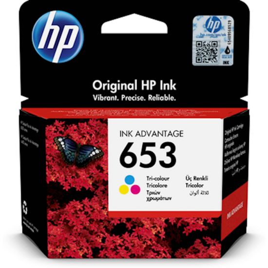 Slika ČRNILO HP BARVNO 653 ZA DJ PLUS 6000/6400/6475 ZA 200 STRANI