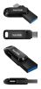 Slika USB C & USB disk SanDisk 512GB Ultra Dual GO, 3.2, 400 MB/s, črn