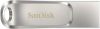 Slika USB C & USB DISK SanDisk 64GB Ultra Dual LUXE, 3.1, srebrn, Type-A in C, kovinski, branje do 150MB/s