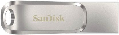 Slika USB C & USB DISK SanDisk 128GB Ultra Dual LUXE, 3.1, srebrn, kovinski, branje do 150MB/s