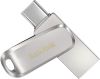 Slika USB C & USB DISK SanDisk 128GB Ultra Dual LUXE, 3.1, srebrn, kovinski, branje do 150MB/s