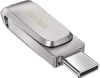 Slika USB C & USB DISK SanDisk 256GB Ultra Dual LUXE, 3.1, srebrn, kovinski, branje do 150MB/s