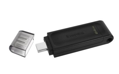 Slika USB C DISK Kingston 64GB DT70, 3.2 Gen1, plastičen, s pokrovčkom