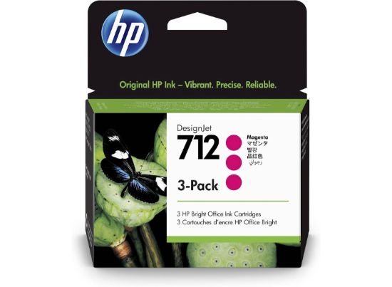Slika ČRNILO HP MAGENTA 712 ZA DESIGNJET STUDIO/STEEL/T230/T630/T650 29ml; 3 PACK