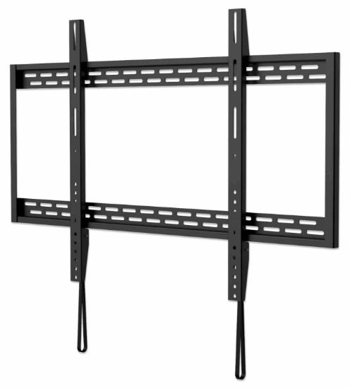 Slika Stenski fiksni TV nosilec 60''-100'' MANHATTAN, 100kg, črne barve, ultra tanek