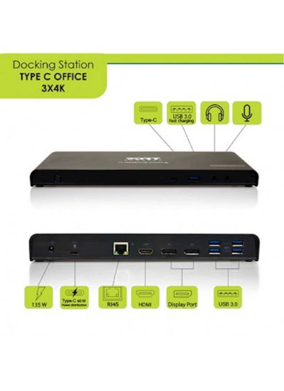 Slika Docking Station PORT Type C, office 3x4K
