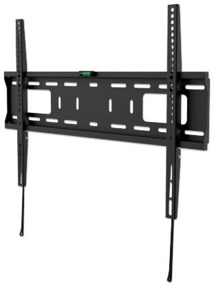 Slika Stenski fiksni TV nosilec 37''-75'' MANHATTAN, 50kg, črne barve, ultra tanek