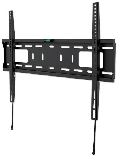 Slika Stenski fiksni TV nosilec 37''-75'' MANHATTAN, 50kg, črne barve, ultra tanek