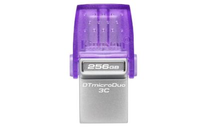 Slika USB C & USB DISK Kingston 256GB DT microDuo3G3, 3.2 Gen1, OTG, s pokrovčkom