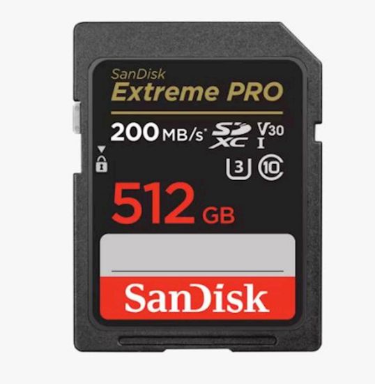Slika SDXC SANDISK 512GB EXTREME PRO, 200/140MB/s, UHS-I, C10, U3, V30